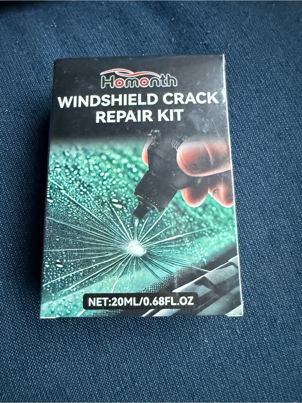 Homonth Windshield Crack Repair Kit - Black/Green Packaging
